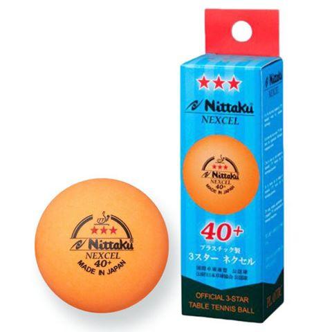 3 x Nittaku 3-Star 40+ Nexcel Orange Balls